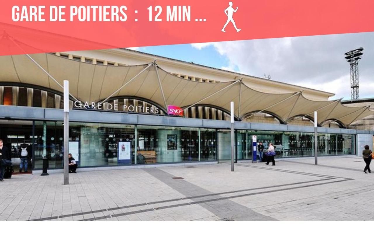 Chambres Poitiers Centre Ville - Salle de Bain, Réfrigérateur, TV et machine à café privatifs - Cuisine commune - Terrasse - Hôtel de ville à 200m Exterior foto